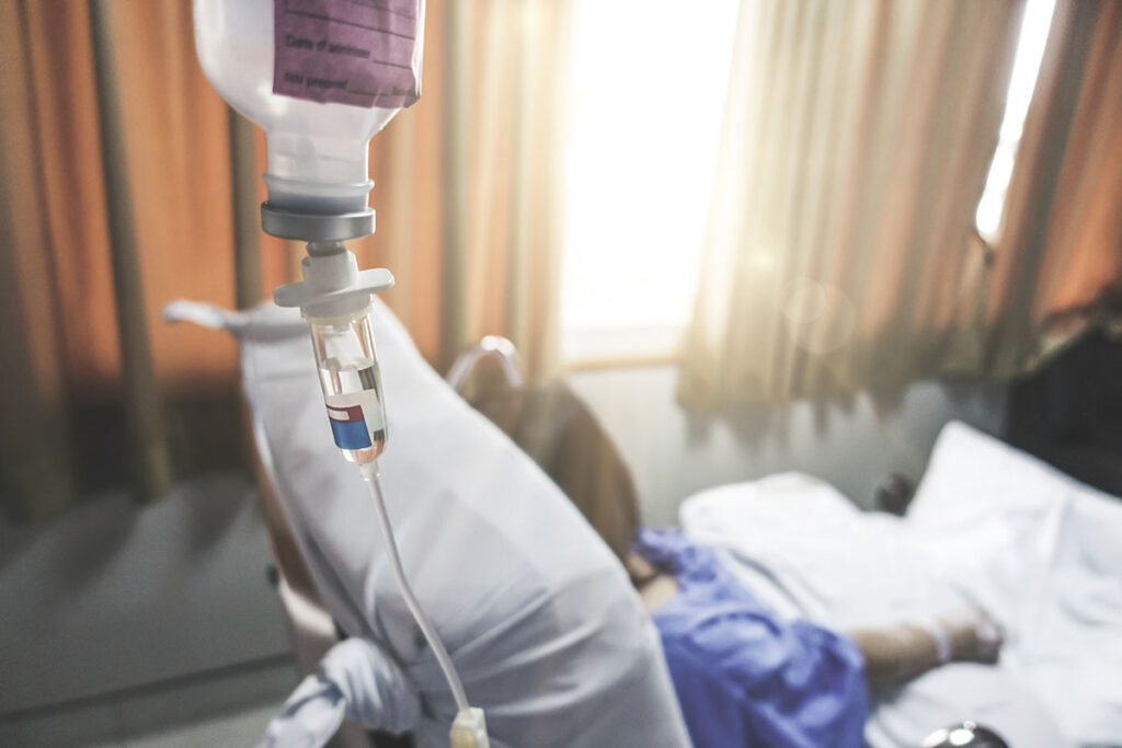 a patient receives iv specialty medications
