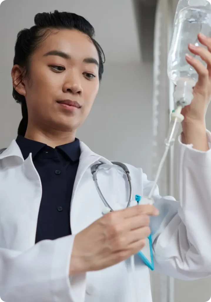 Doctor with IV
