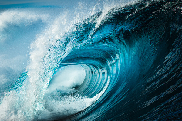 Wave breaking and creating a perfect tunnel